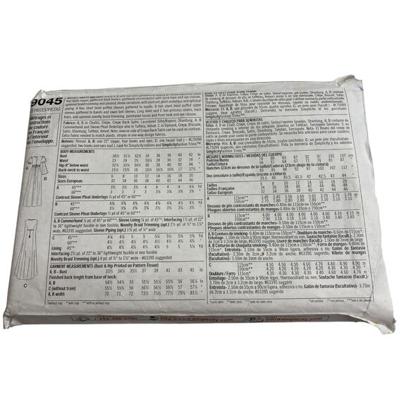 Simplicity Pattern 9045 6 8 10 12 Dress Jacket Costume Regency Bridgerton UNCUT - Picture 8 of 15